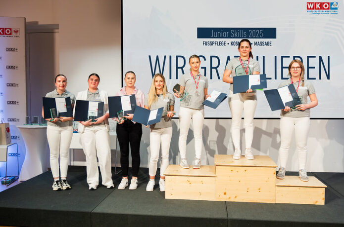 juniorSkills Austria – Fußpflege, Kosmetik, Massage 2025 Siegerinnen der juniorSkills